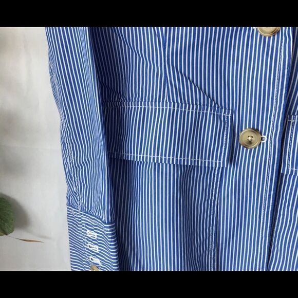 J. Crew Blue White Striped Classic Blazer Size 6 - Picture 2 of 6